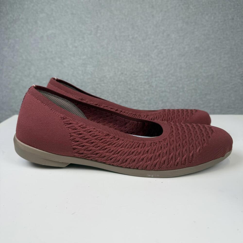 BZees For Lifestride Womens Khloe Ballet Flats Size 11M Comfort Walking Sangria